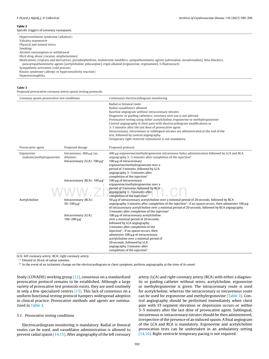 2023+法国意见书：冠状动脉痉挛诱发试验在临床中的应用（英文版.pdf_第3页