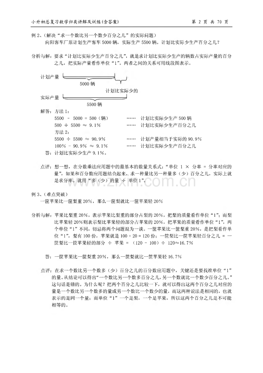 [小学六年级]小升初总复习数学归类讲解及训练.pdf_第2页