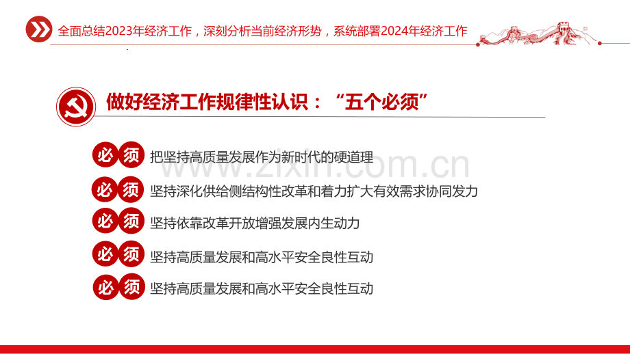 全面总结2023年经济工作深刻分析当前经济形势系统部署2024年经济工作这么干ppt课件【附：学习心得研讨发言材料7份】.pptx_第3页