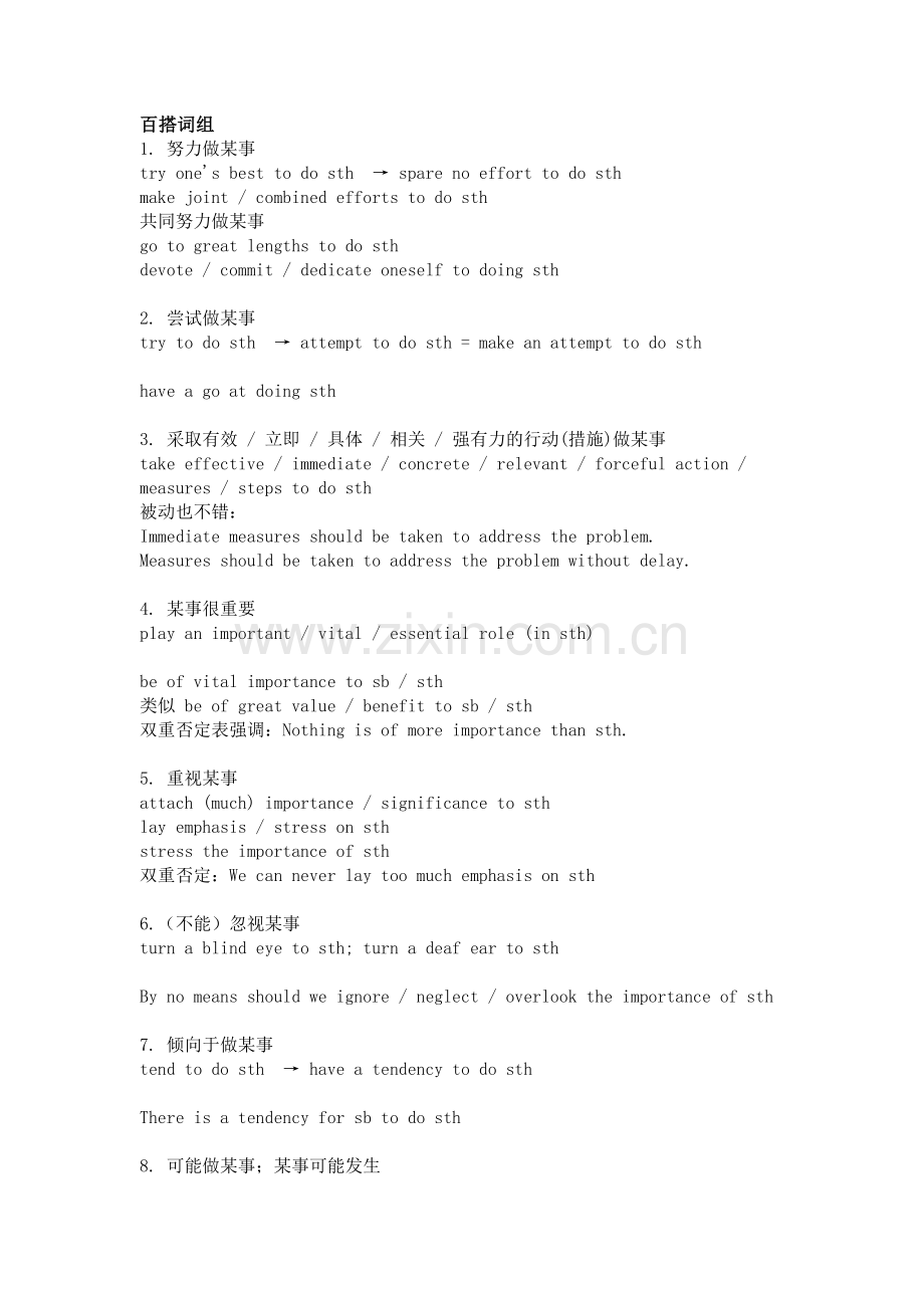 高中英语作文万能短语+句型.docx_第1页