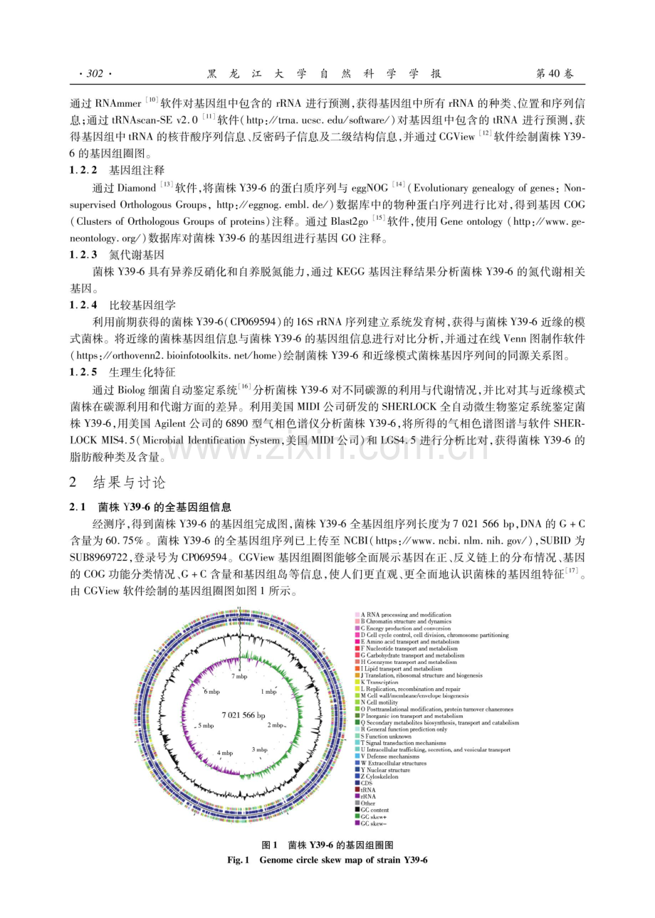 反硝化细菌Y39-6的基因组及生理生化特征研究.pdf_第3页