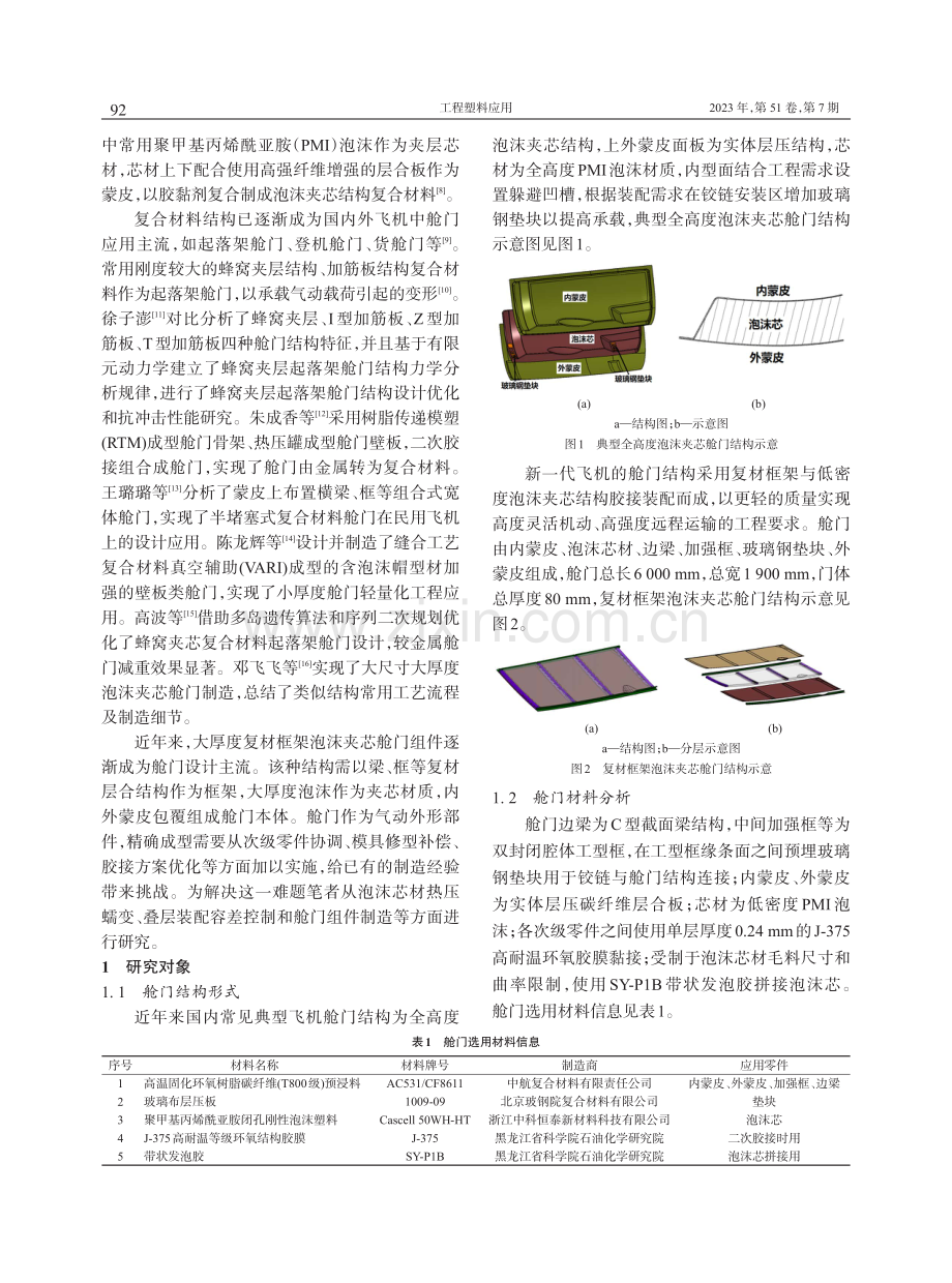 复材框架结构泡沫夹芯舱门制造技术.pdf_第2页