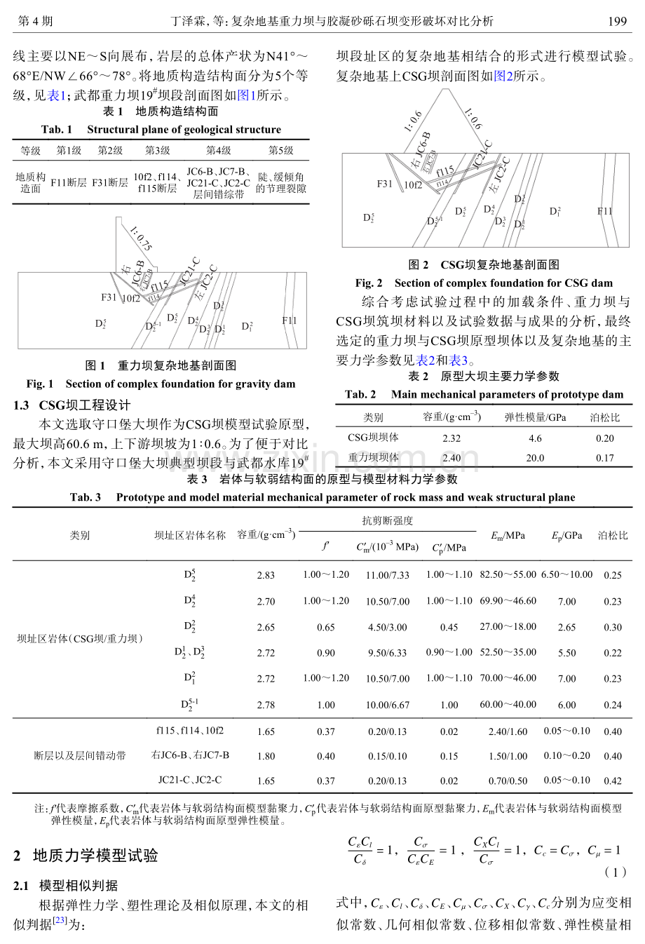 复杂地基重力坝与胶凝砂砾石坝变形破坏对比分析.pdf_第3页