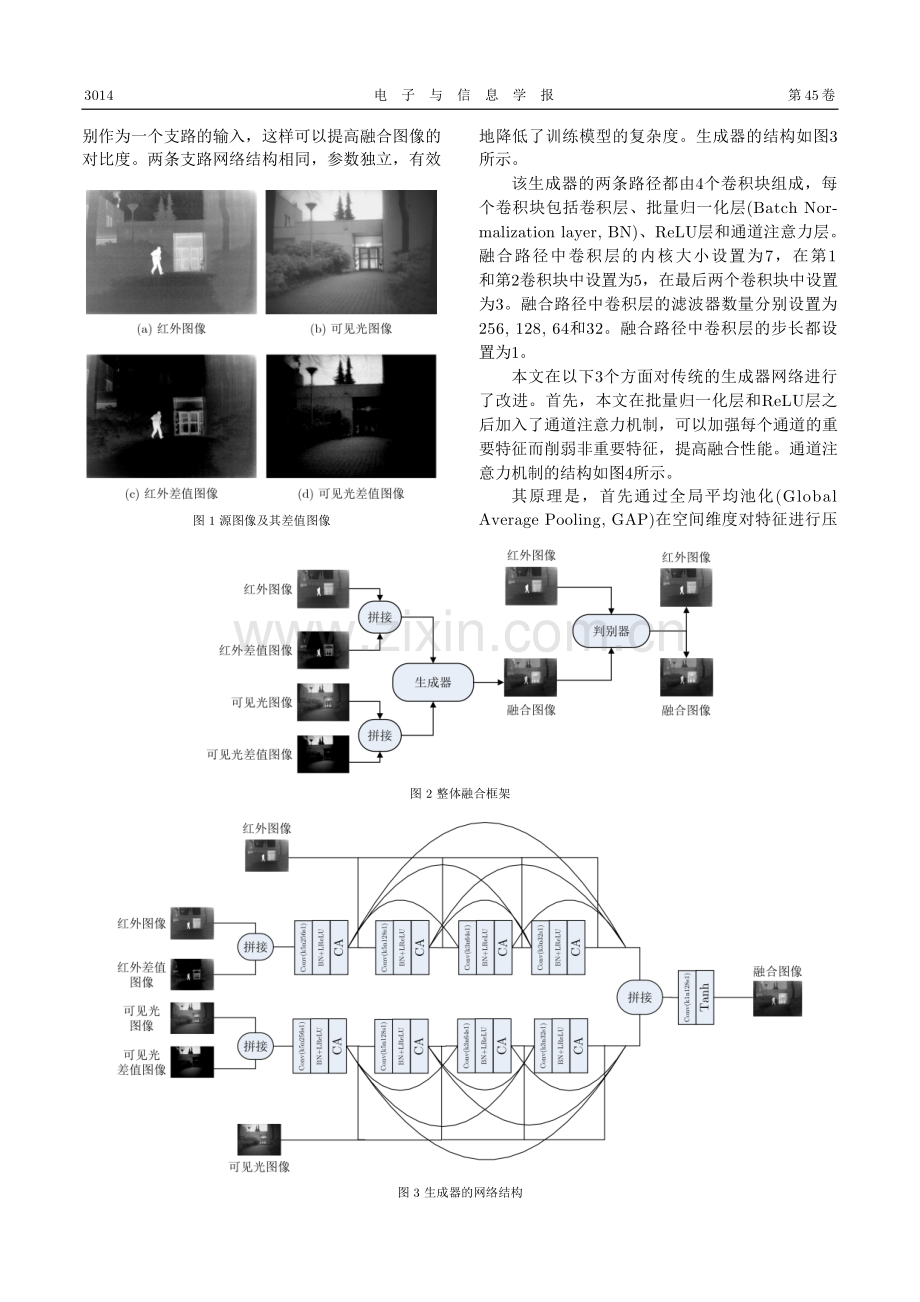 改进双路径生成对抗网络的红外与可见光图像融合.pdf_第3页