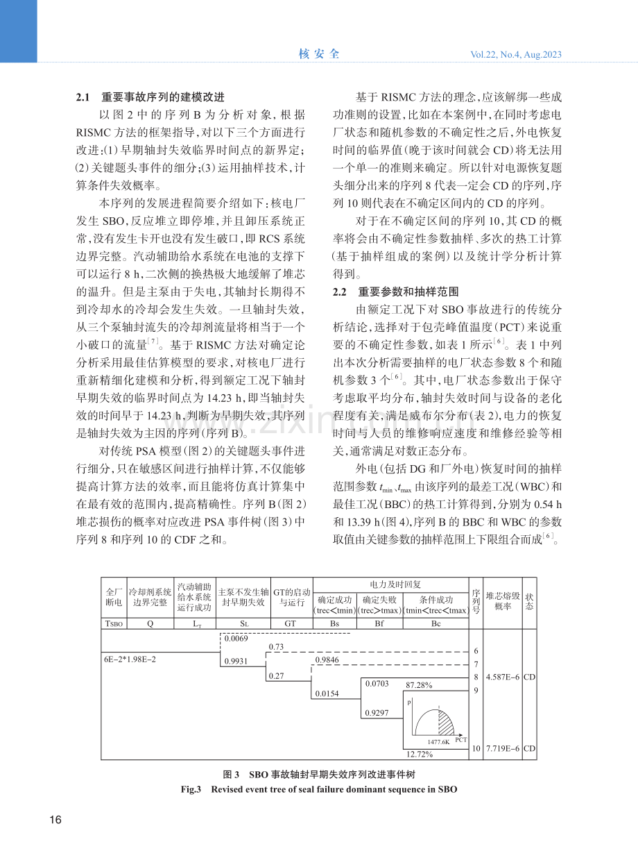 核电厂SBO事故小幅功率提升风险响应量化评估.pdf_第3页