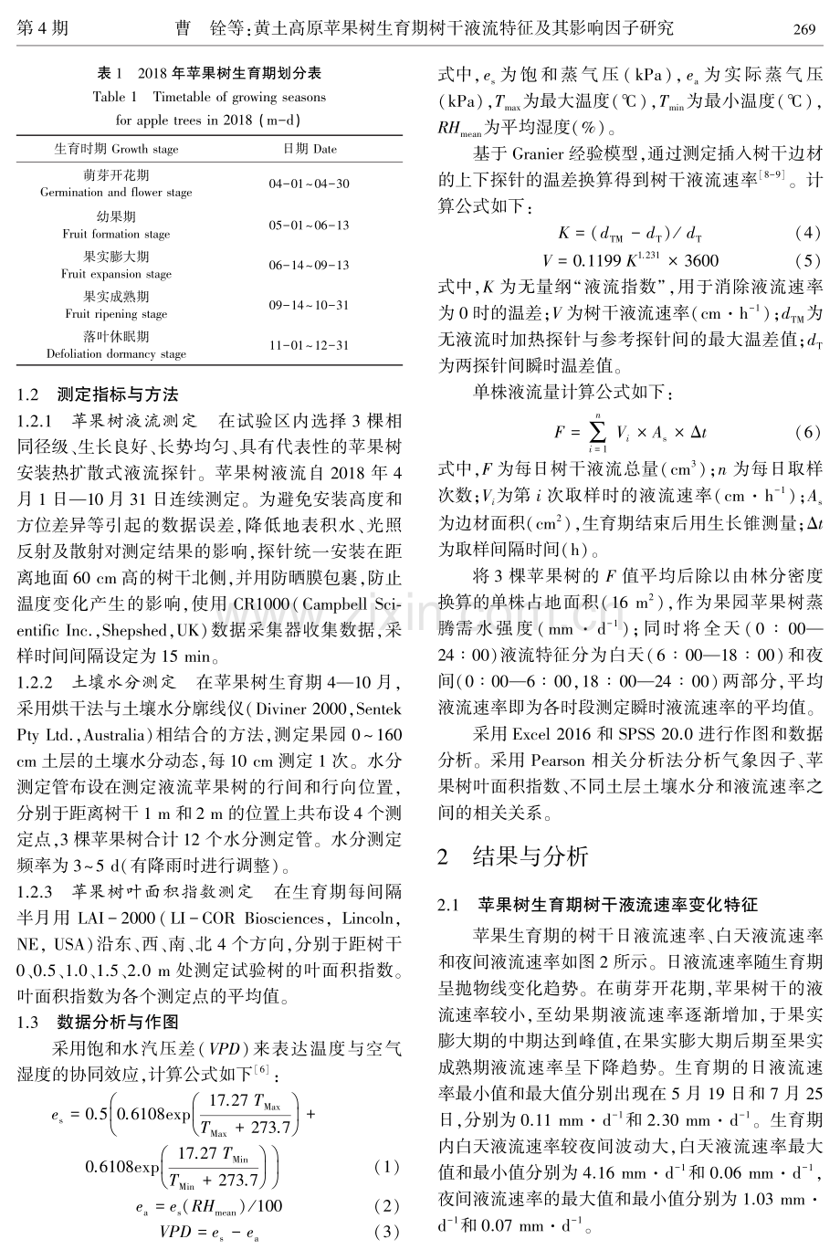 黄土高原苹果树生育期树干液流特征及其影响因子研究.pdf_第3页