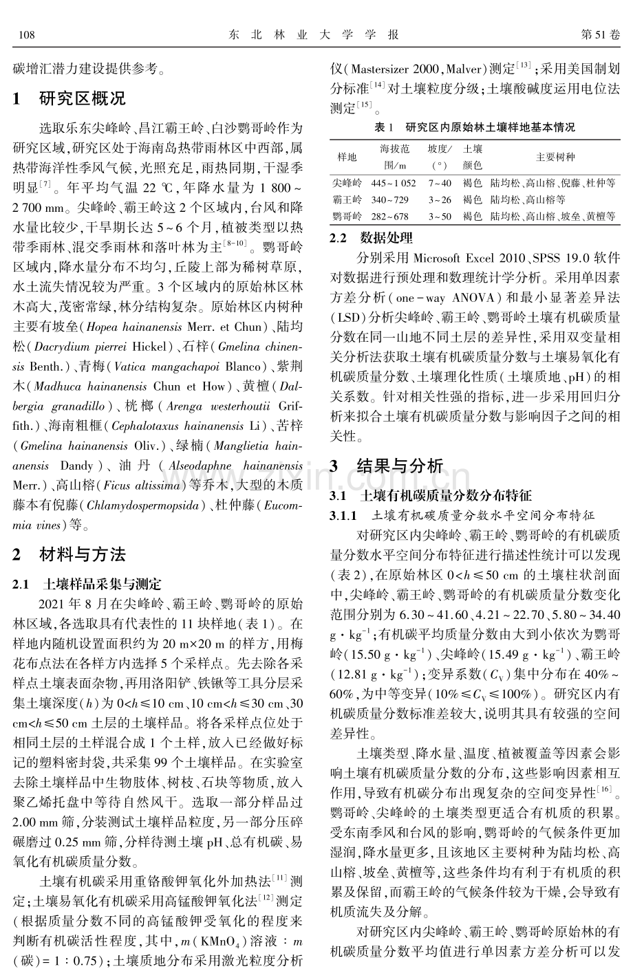 海南岛西部原始林土壤有机碳分布特征及其影响因素.pdf_第2页