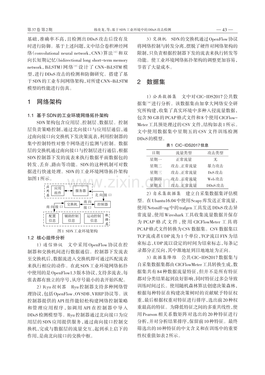 基于SDN工业环境中的DDoS攻击检测.pdf_第2页