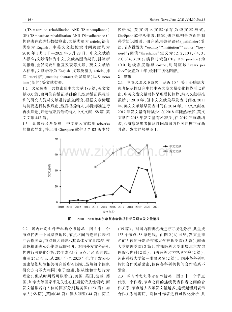 基于CiteSpace的国内外心脏康复依从性可视化分析.pdf_第2页