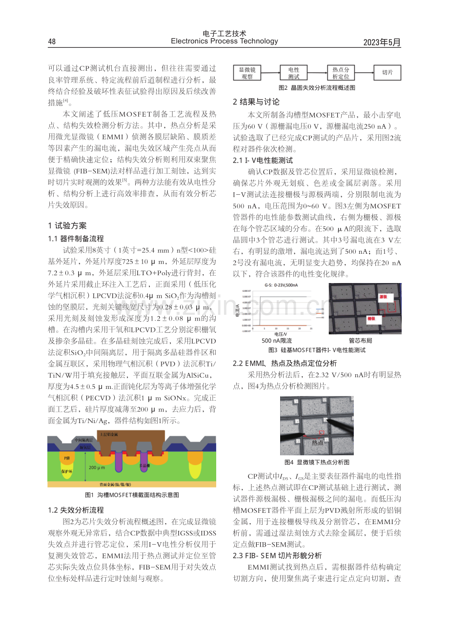 硅基低压MOSFET器件漏电失效分析.pdf_第2页