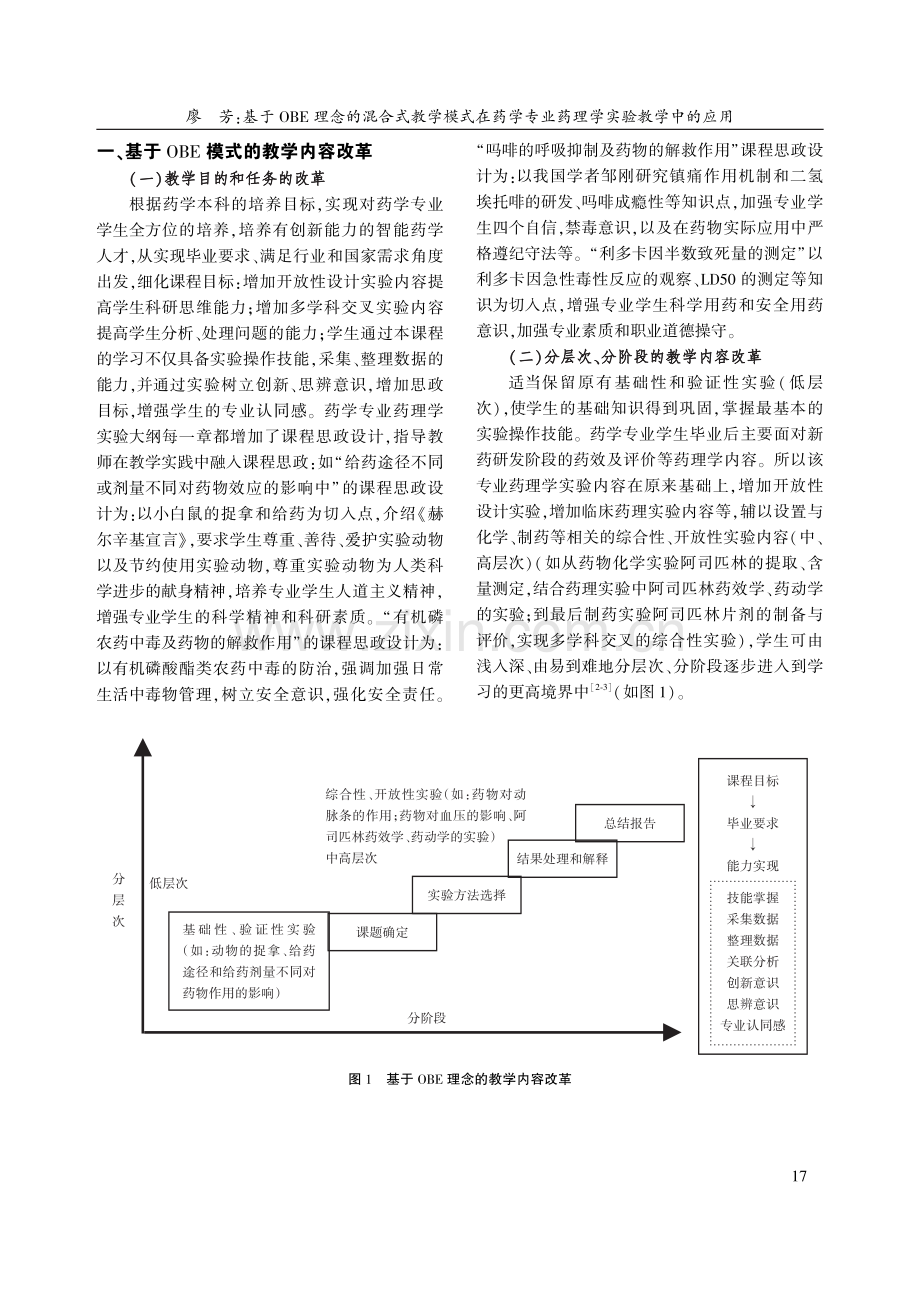 基于OBE理念的混合式教学模式在药学专业药理学实验教学中的应用.pdf_第2页