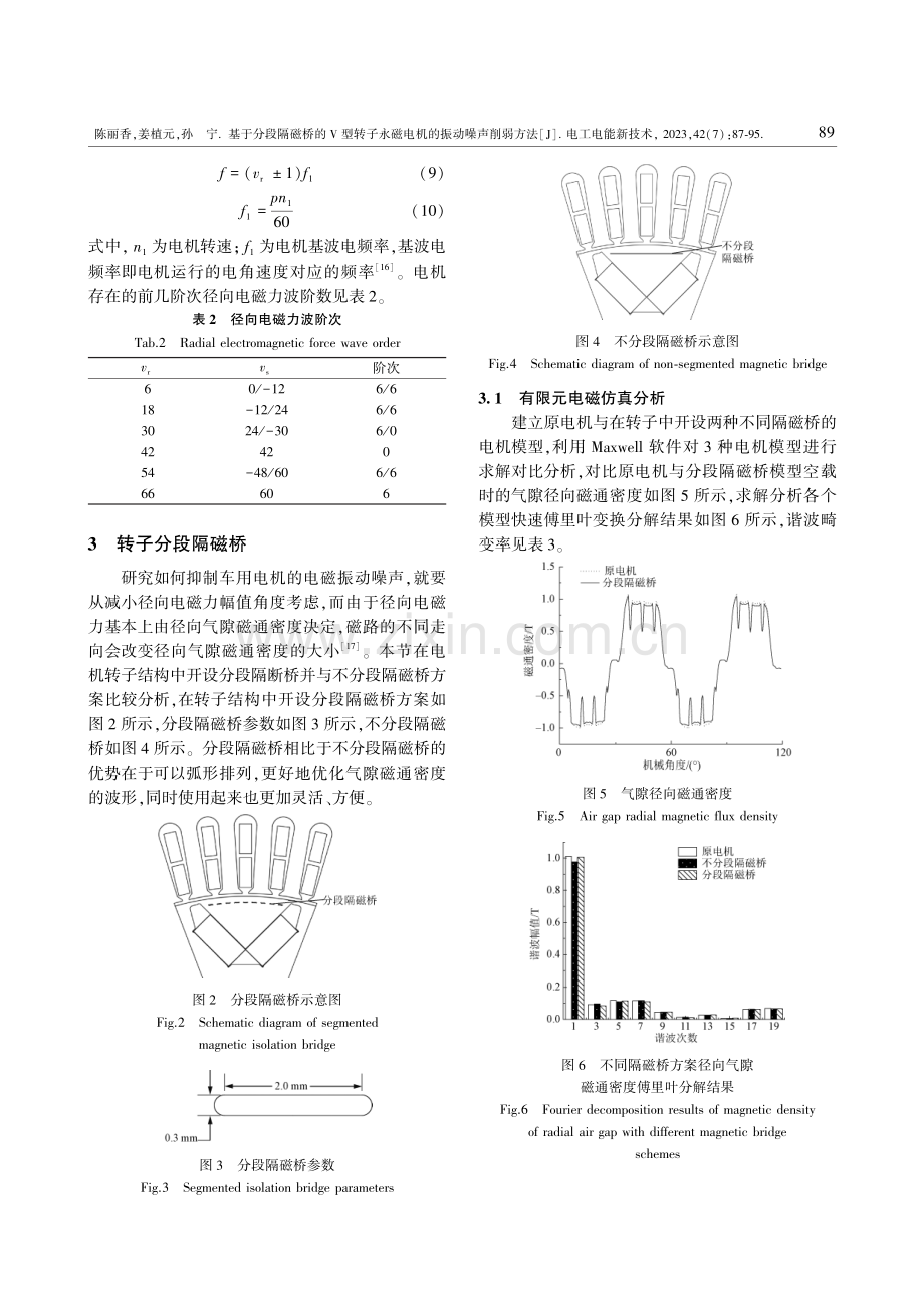 基于分段隔磁桥的V型转子永磁电机的振动噪声削弱方法.pdf_第3页