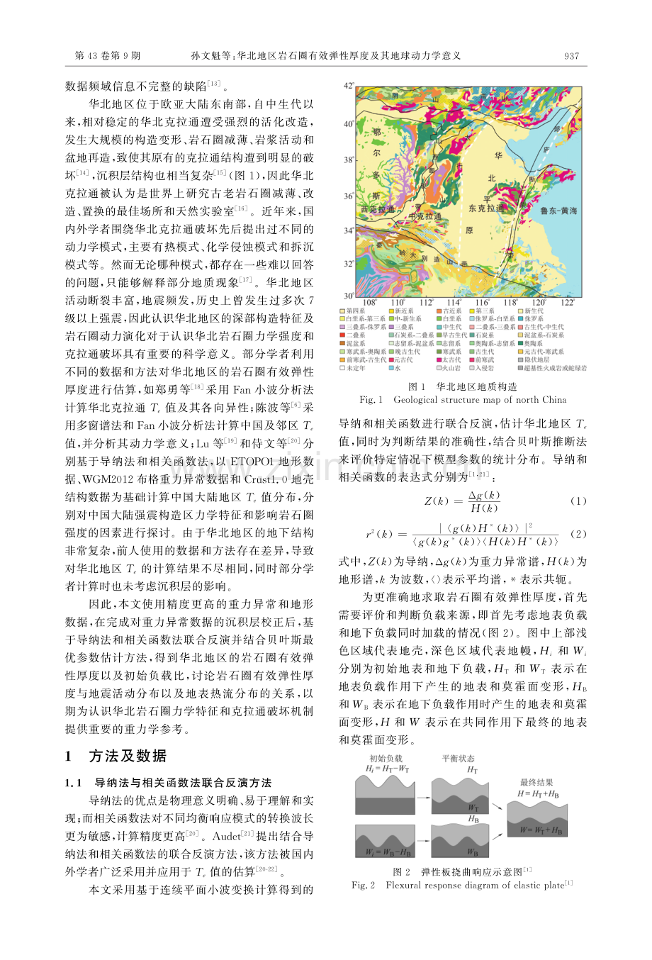 华北地区岩石圈有效弹性厚度及其地球动力学意义.pdf_第2页