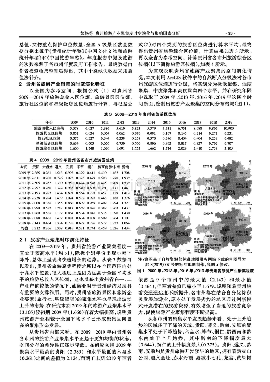 贵州旅游产业聚集度时空演化与影响因素分析.pdf_第3页