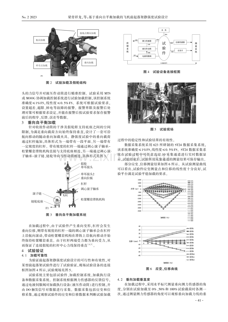 基于垂向自平衡加载的飞机前起落架静强度试验设计.pdf_第2页