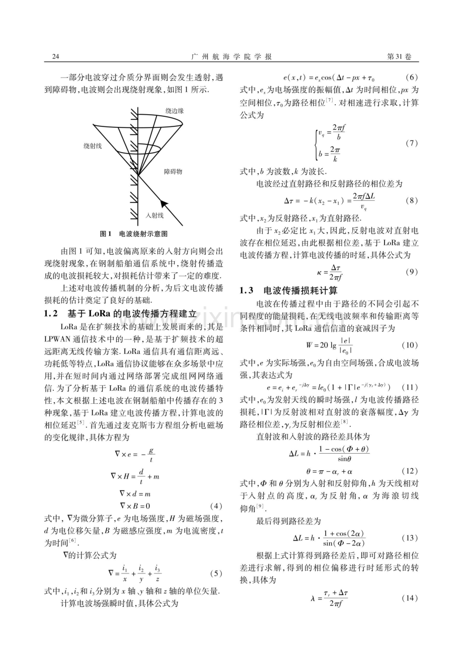 基于LoRa的钢制船舶通信系统电波传播特性研究.pdf_第2页