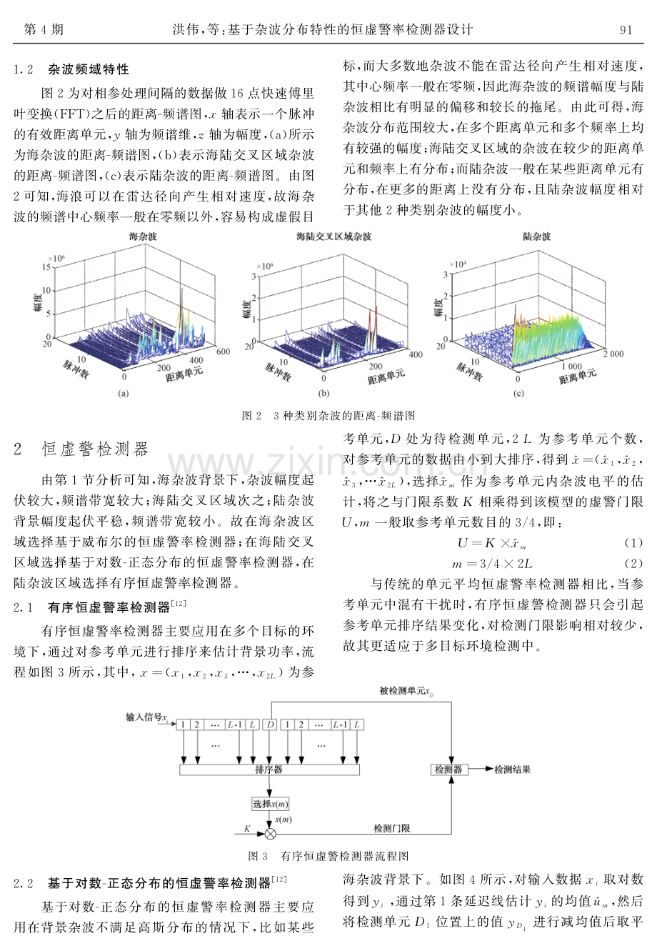 基于杂波分布特性的恒虚警率检测器设计.pdf_第3页