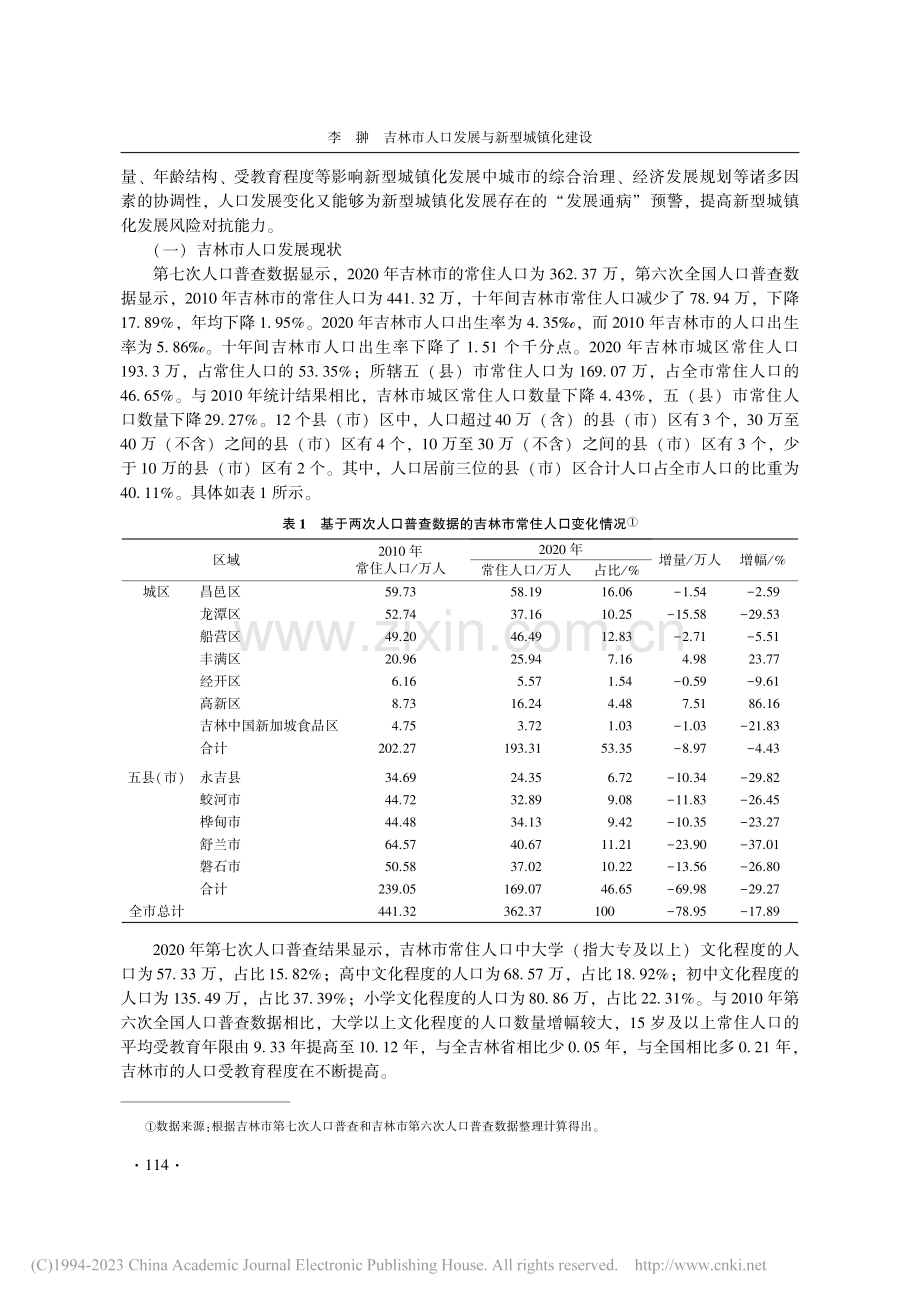 吉林市人口发展与新型城镇化建设_李翀.pdf_第2页