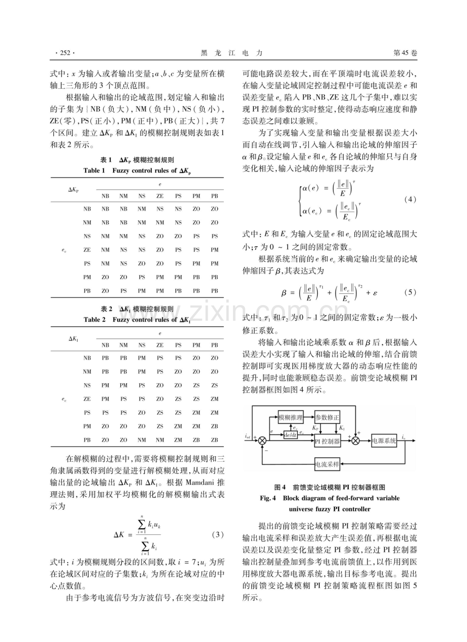 基于前馈变论域模糊PI的医用梯度放大器控制.pdf_第3页