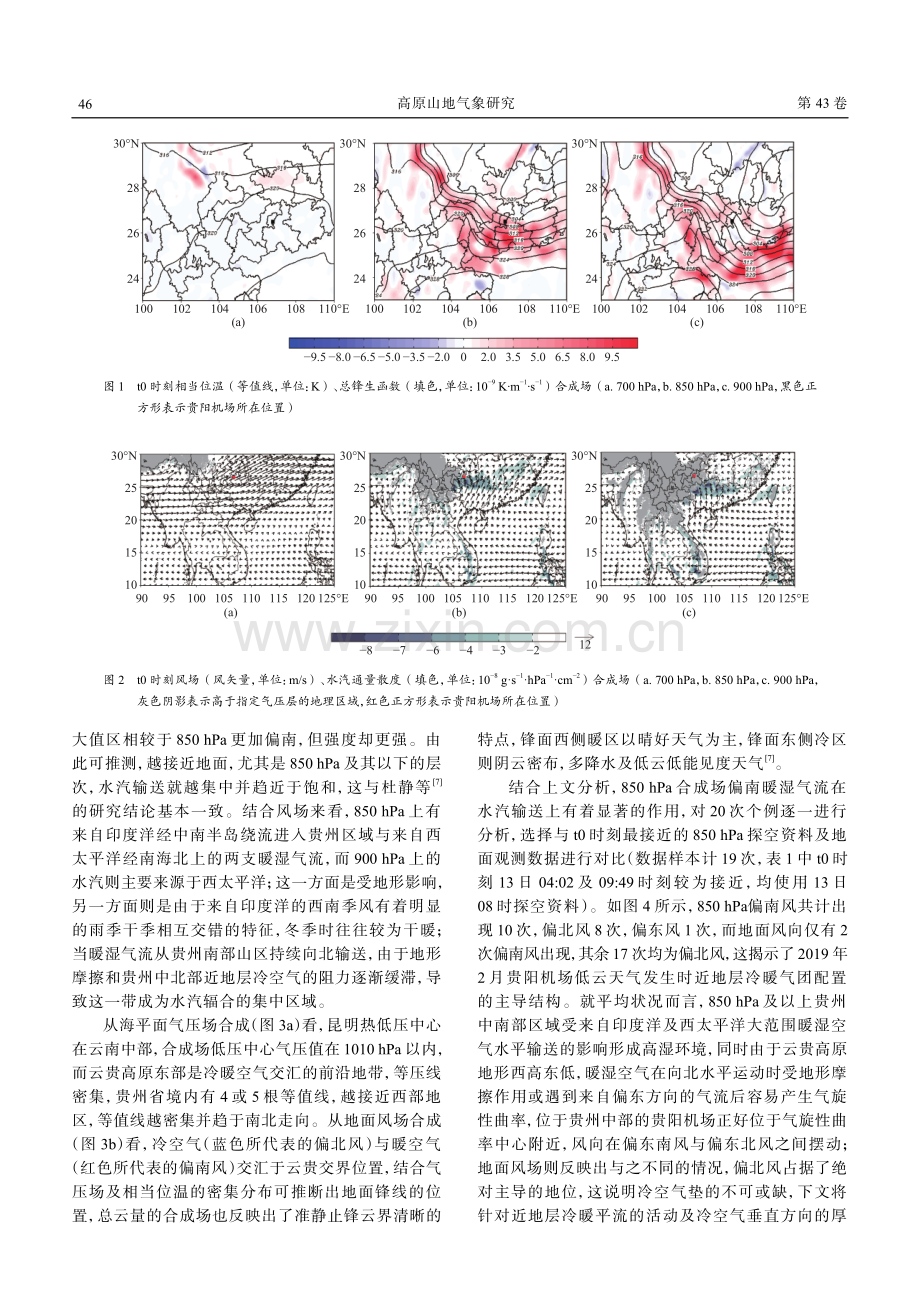 利用多源数据对2019年2月贵阳机场准静止锋低云天气诊断分析.pdf_第3页