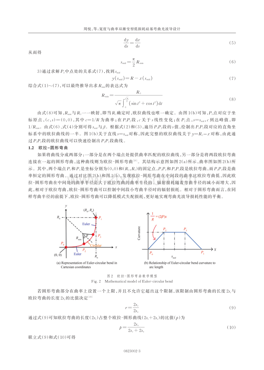 宽度与曲率双渐变型低损耗硅基弯曲光波导设计.pdf_第3页