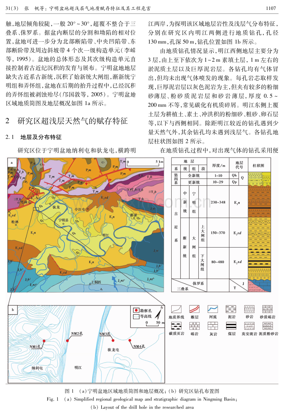 宁明盆地超浅层气地质赋存特征及其工程危害.pdf_第3页