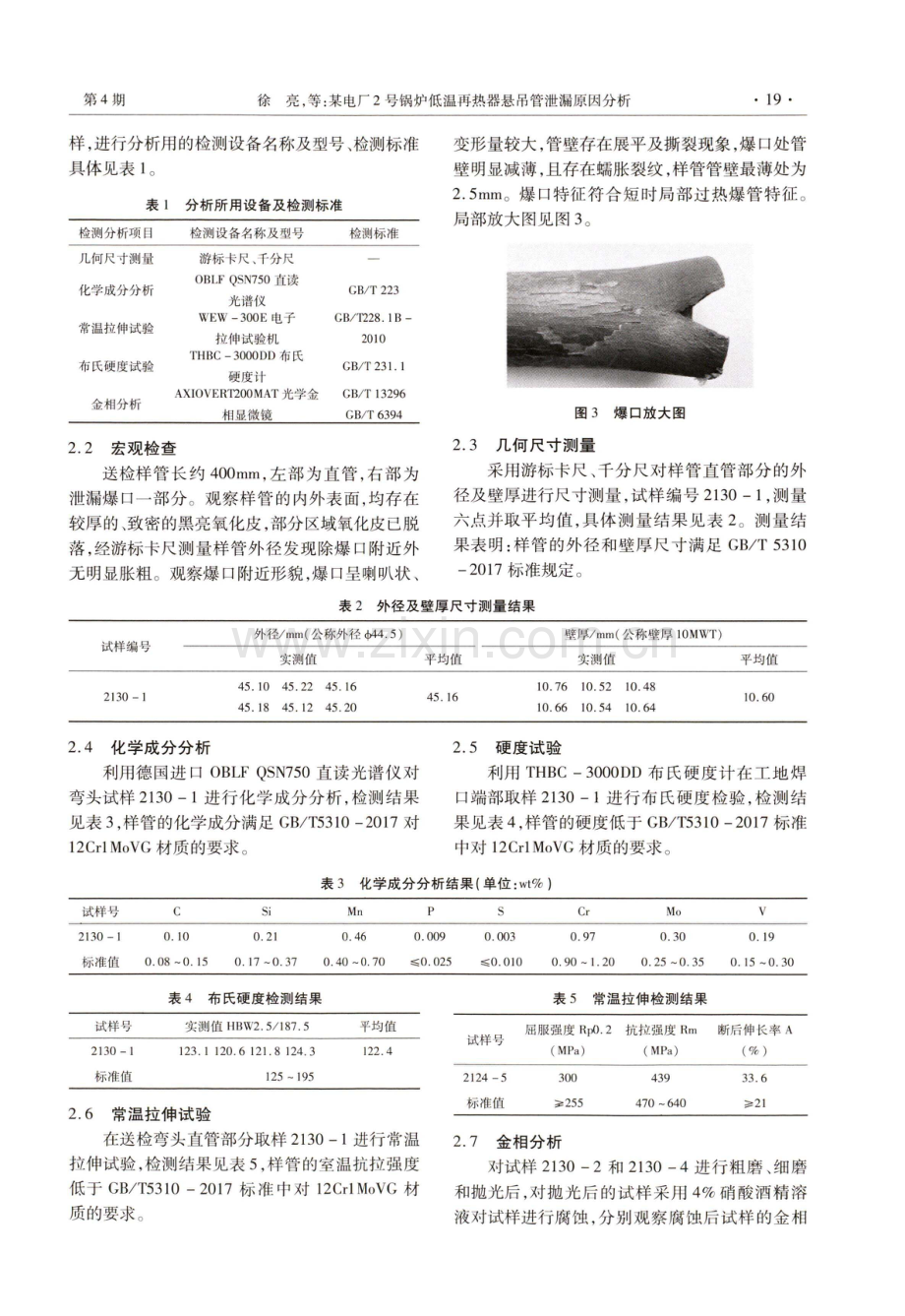 某电厂2号锅炉低温再热器悬吊管泄漏原因分析.pdf_第2页