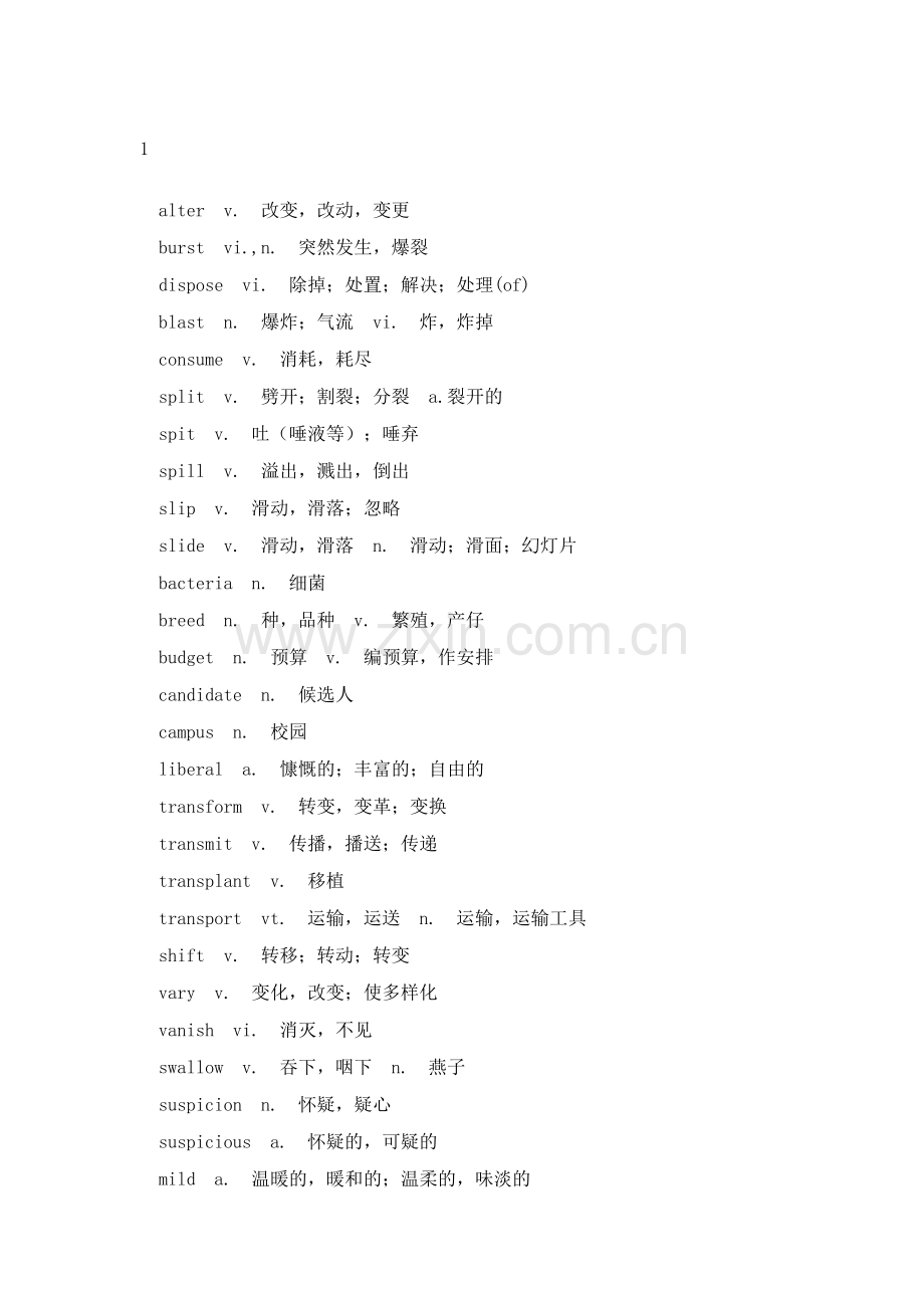 高中英语完形填空重点高频词.docx_第1页