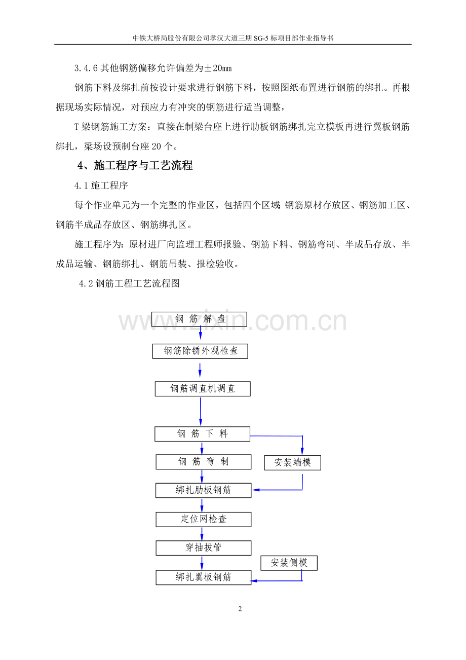 T梁钢筋工程作业指导书.doc_第3页