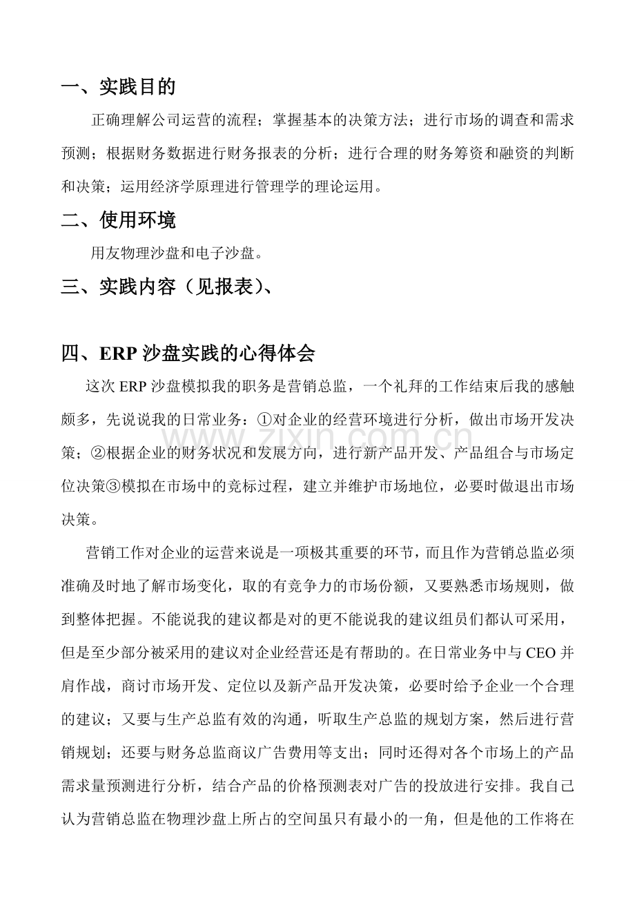 ERP沙盘模拟实训报告--营销总监心得体会.doc_第2页