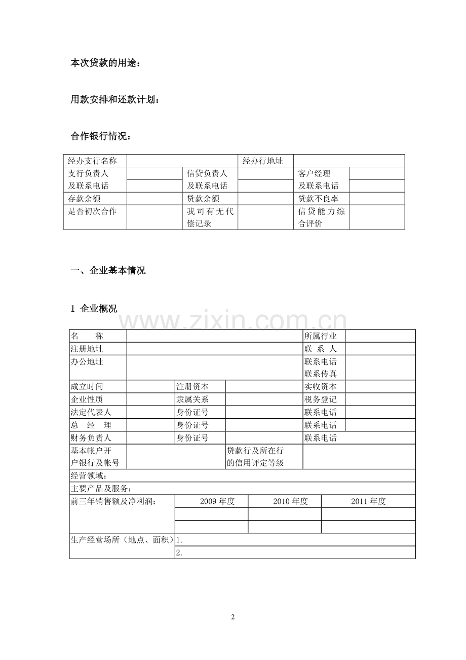 担保项目调查分析评估报告(模版).doc_第2页