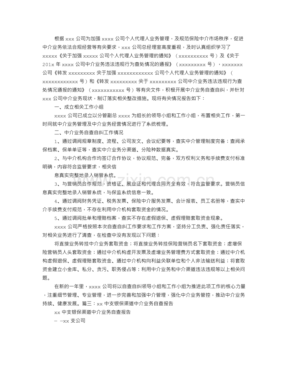 保险中介自查整改报告.doc_第2页