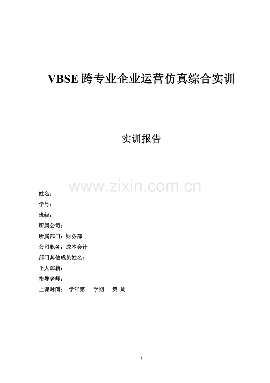 VBES成本会计实训报告.doc_第1页