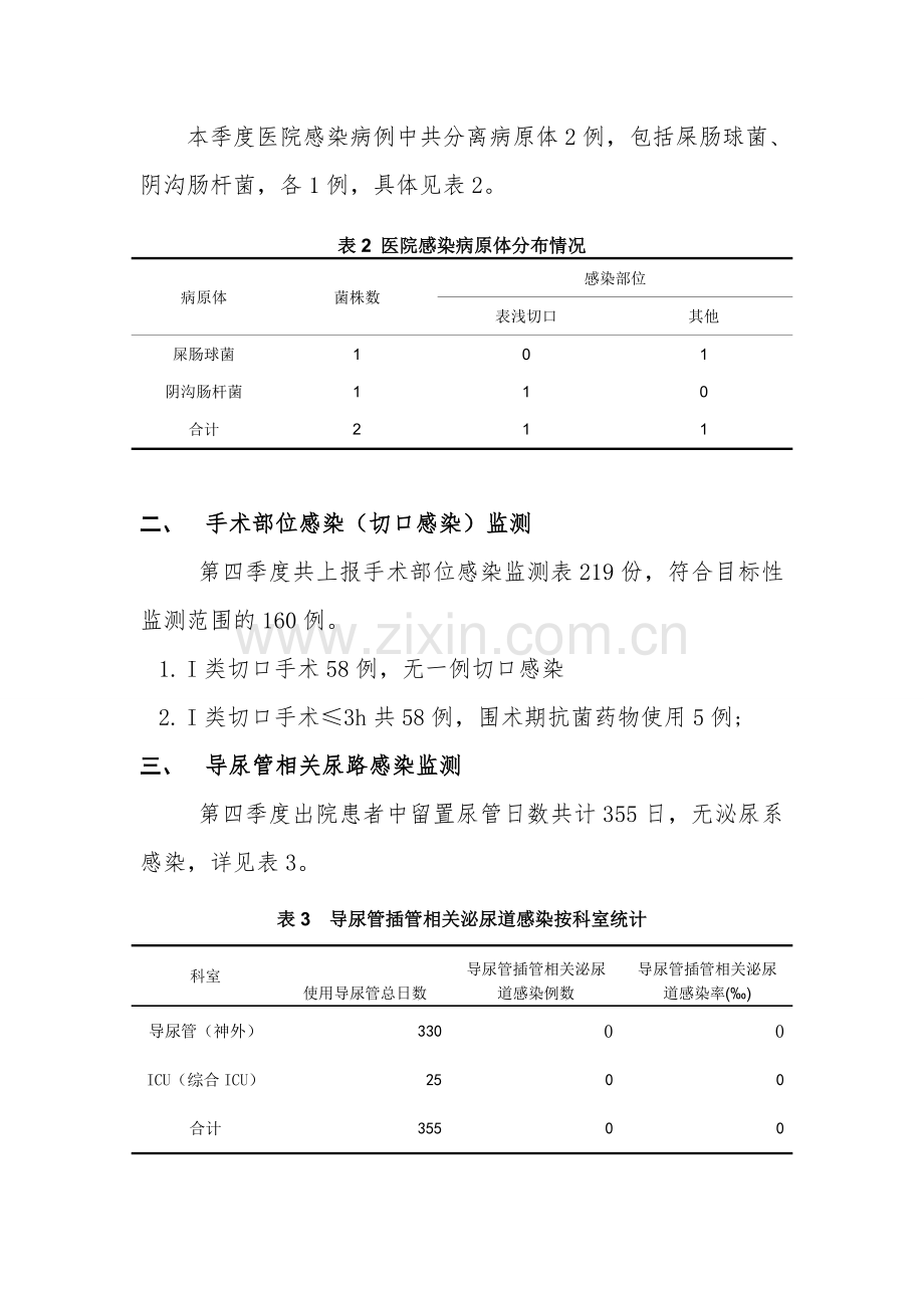 第四季度医院感染监测信息分析报告.doc_第3页