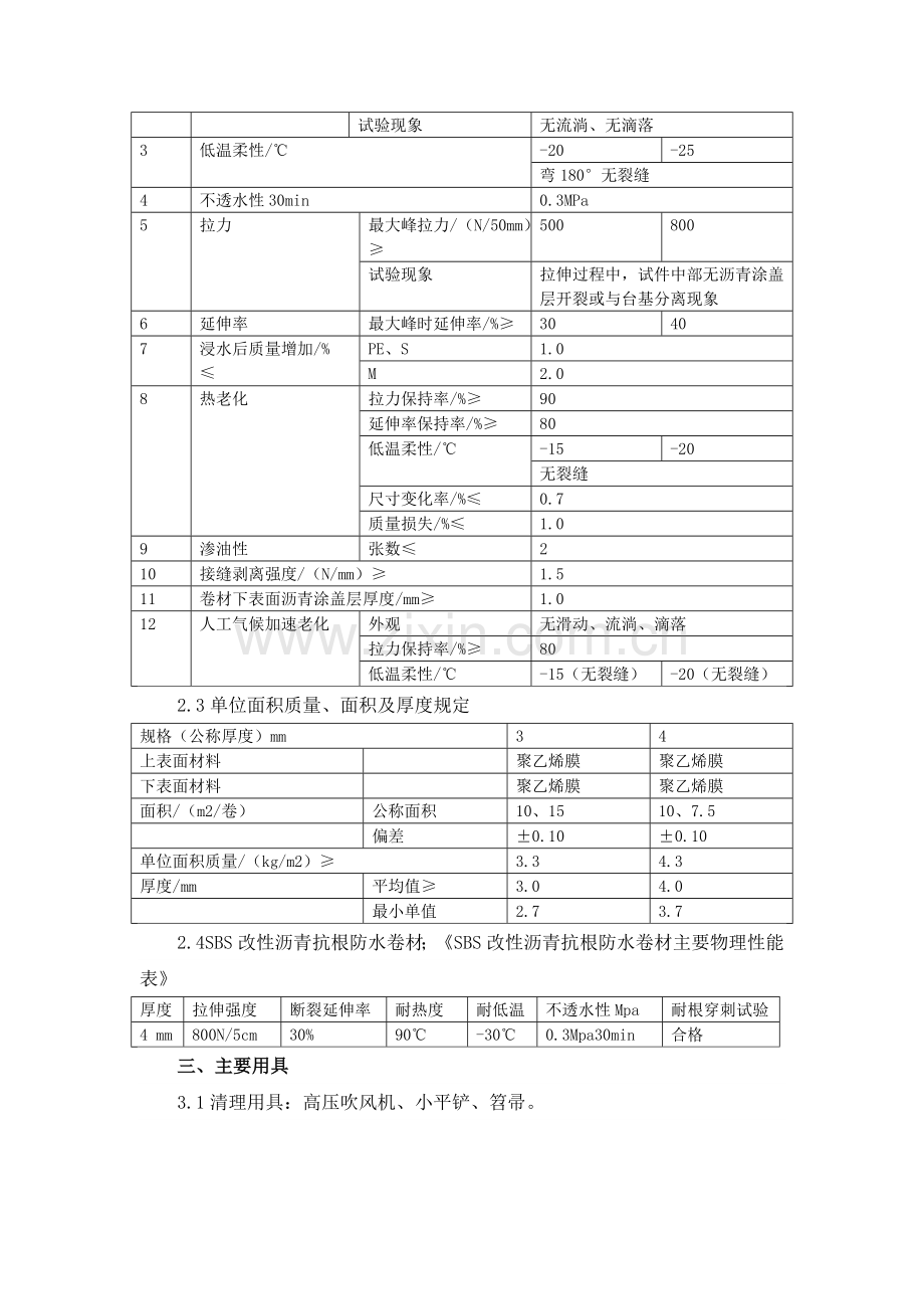 SBS改性沥青防水卷材招标技术要求.doc_第3页