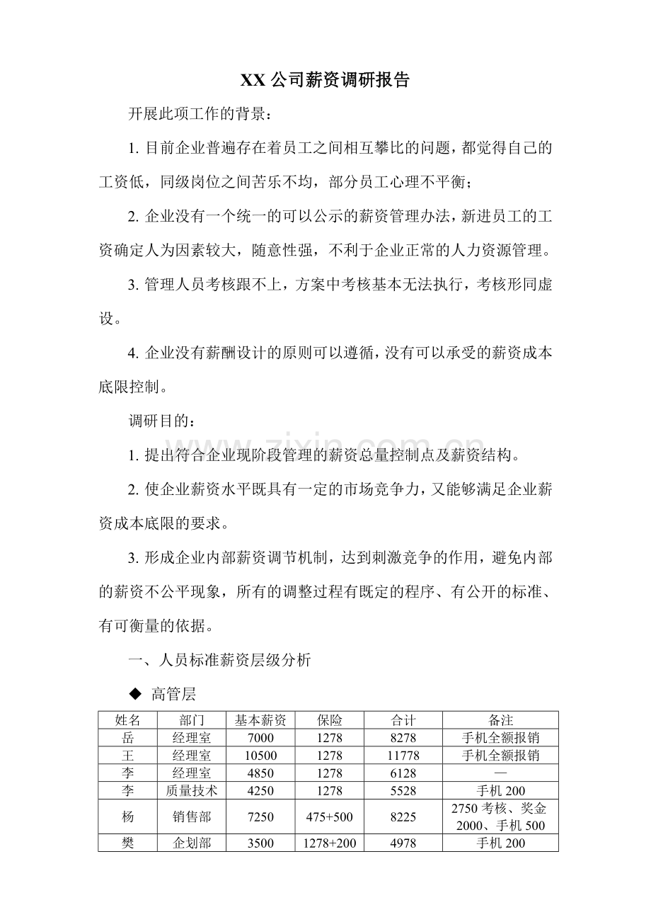 XX公司薪资调研报告.doc_第1页