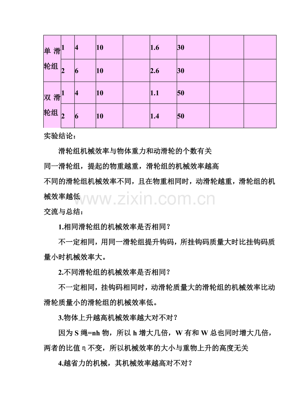 测定滑轮组的机械效率的实验报告.doc_第3页