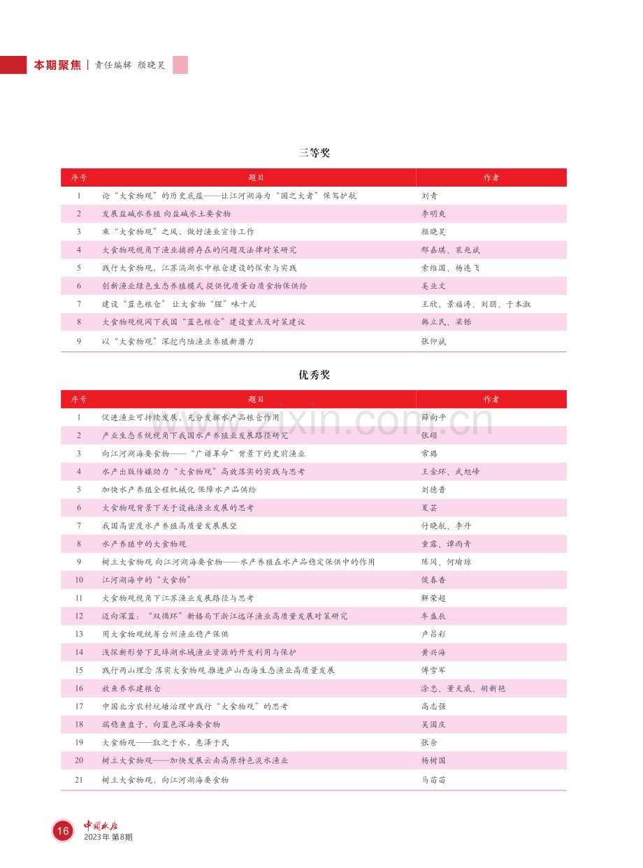 “树立大食物观——向江河湖海要食物”征文活动评选结果出炉.pdf_第2页