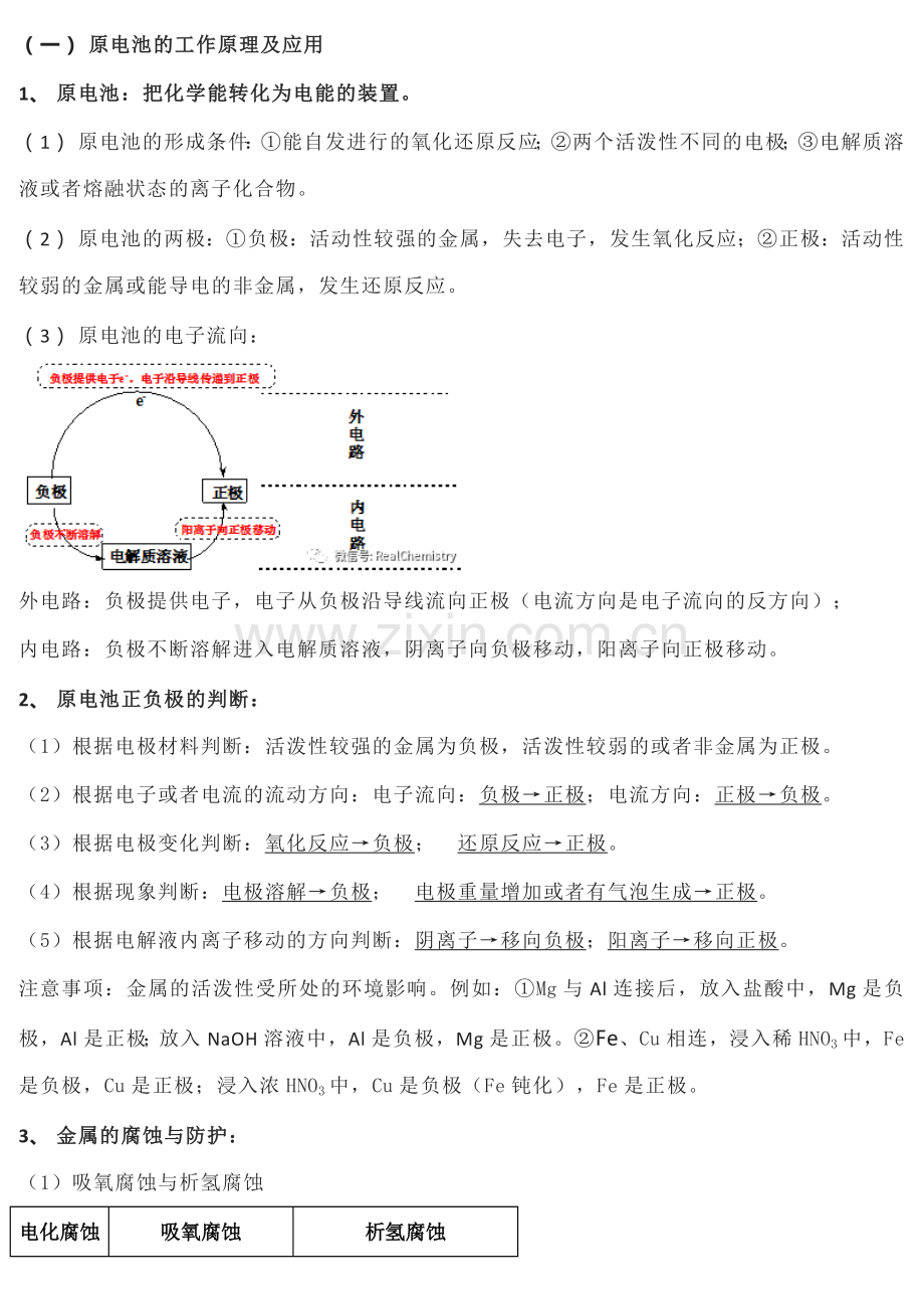 高中化学专题之原电池的知识点总结.docx_第1页