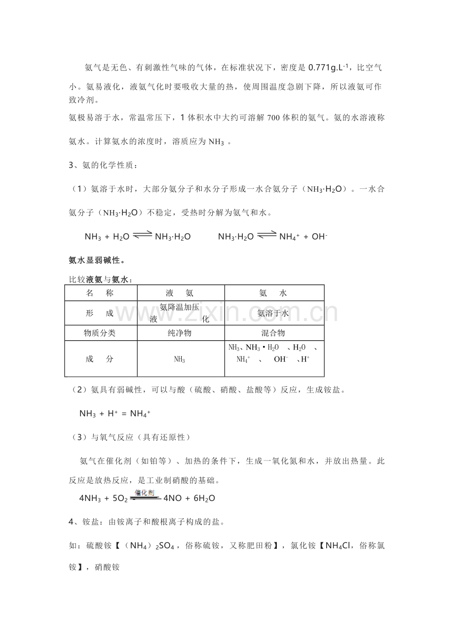 高中化学-含氮化合物知识点总结.docx_第2页