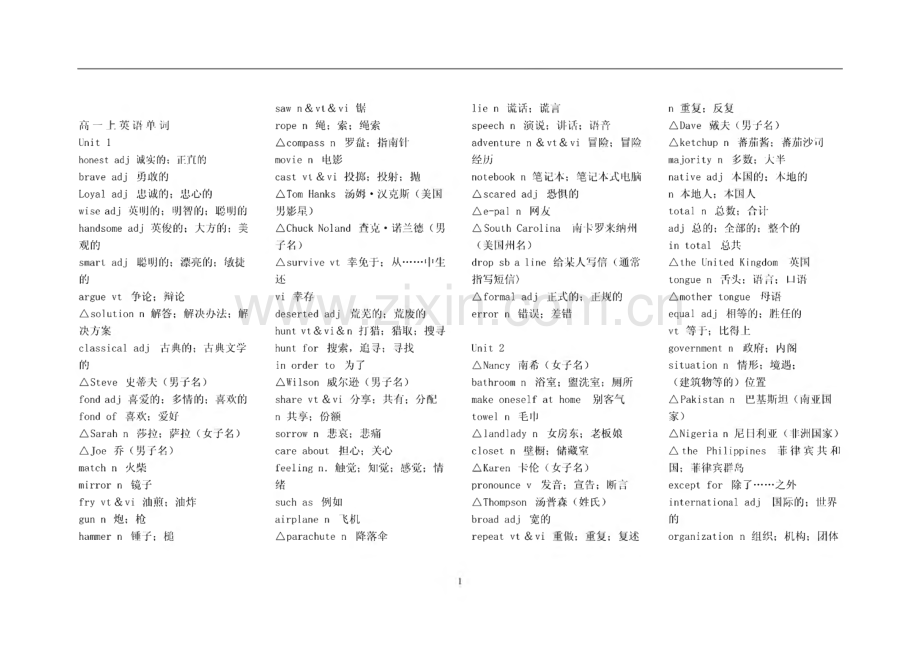 高中英语单词表人教版.pdf_第1页