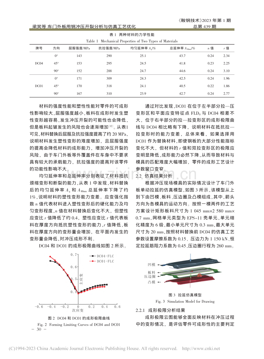 车门外板用钢冲压开裂分析与仿真工艺优化_梁笑.pdf_第3页