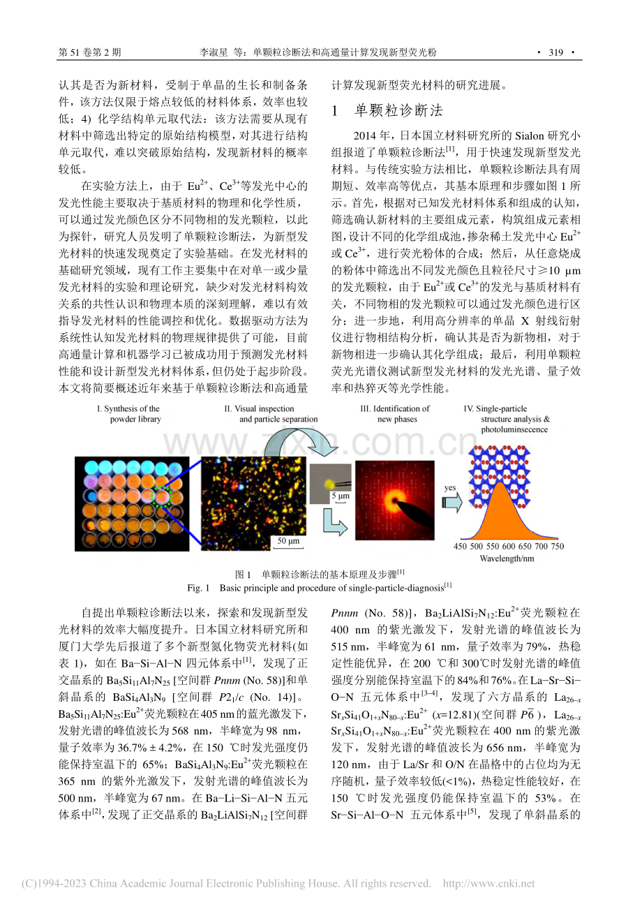 单颗粒诊断法和高通量计算发现新型荧光粉_李淑星.pdf_第2页