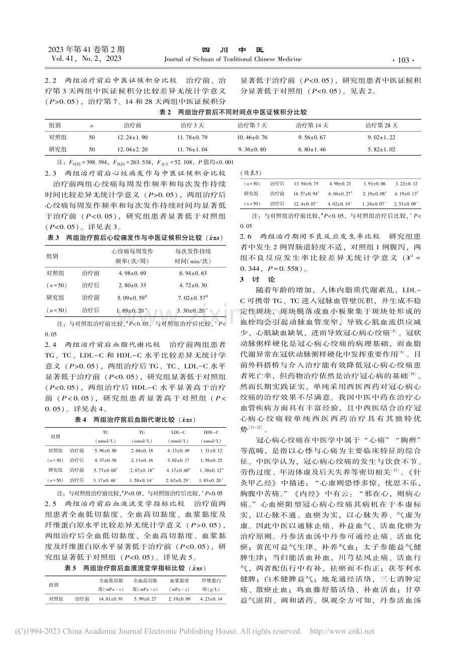 丹参活血汤联合西药治疗心血...血液流变学和血脂代谢的影响_穆海芳.pdf_第3页