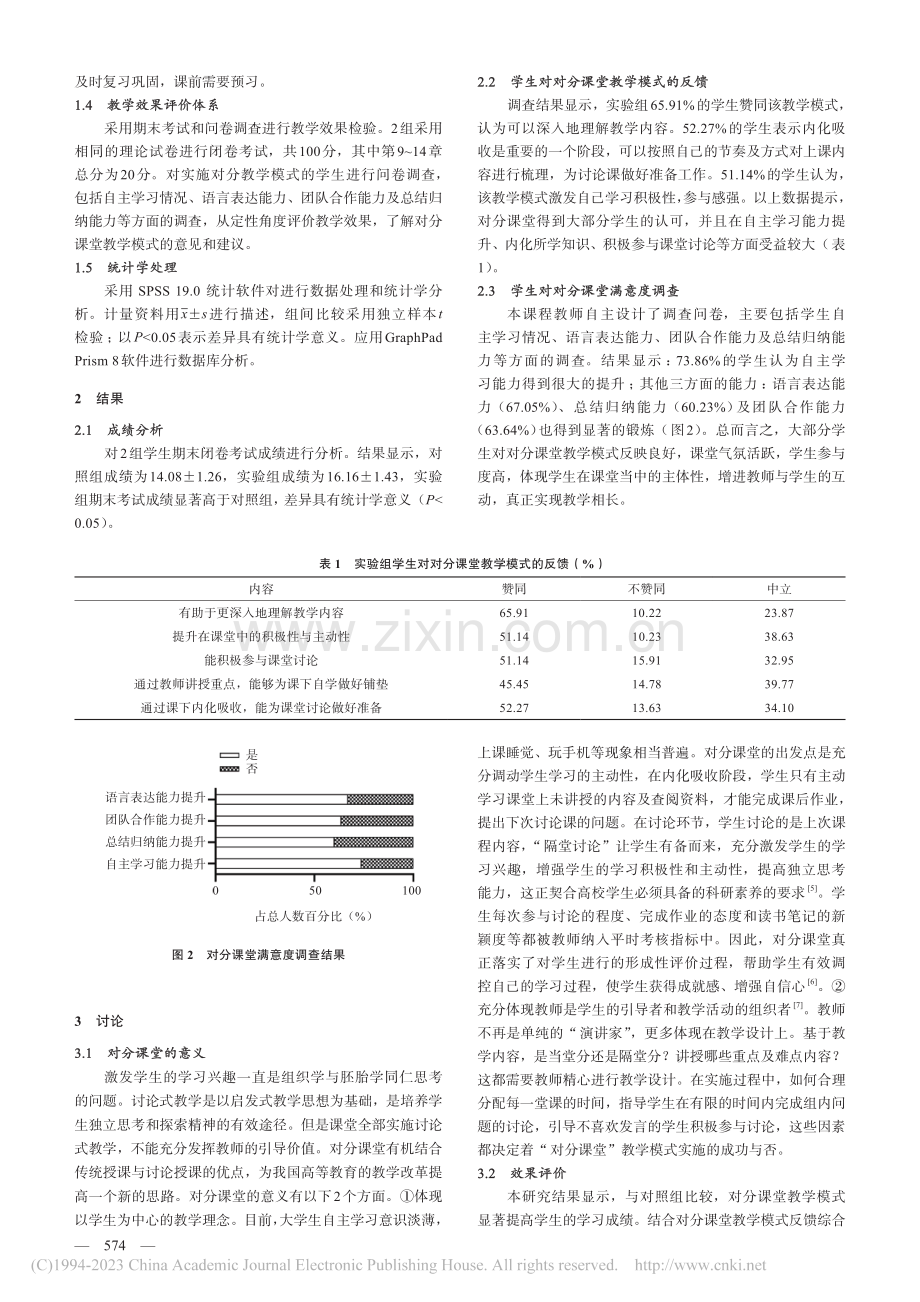 对分课堂在组织学教学中的应用_张艳敏.pdf_第2页