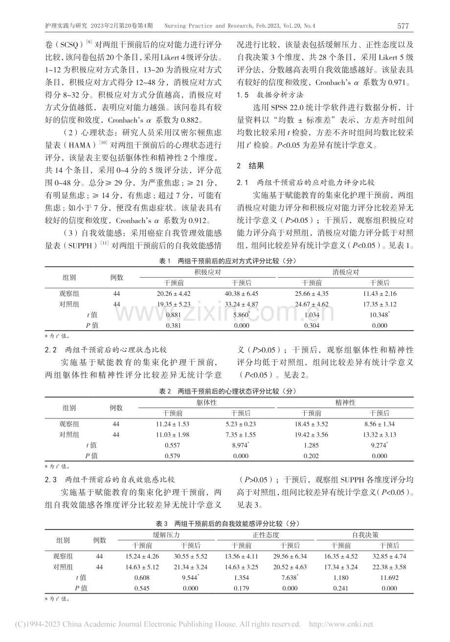 赋能教育的集束化护理干预对肝癌介入治疗患者的效果评价_李亚.pdf_第3页