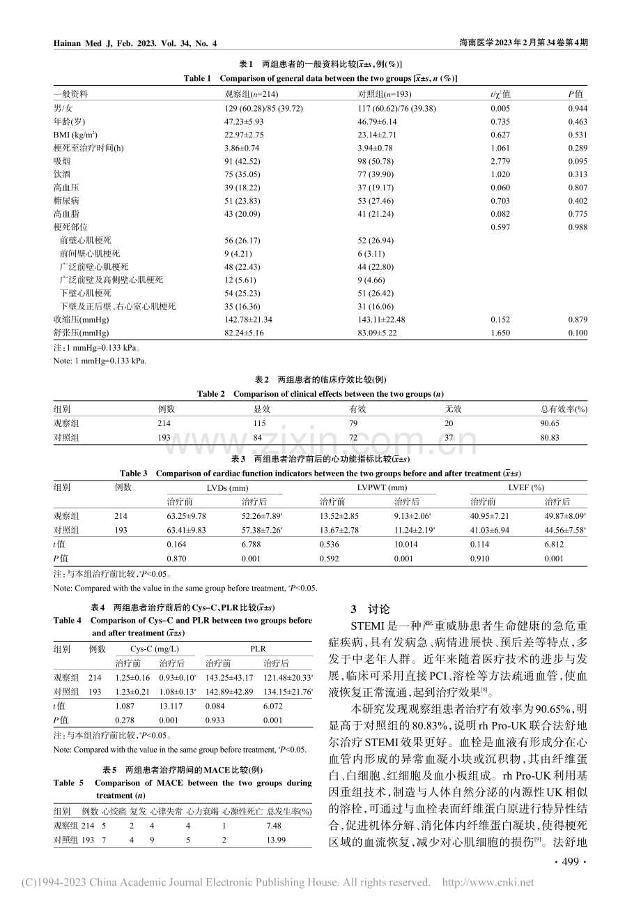 注射用重组人尿激酶原联合法...血小板与淋巴细胞比值的影响_陈光.pdf_第3页