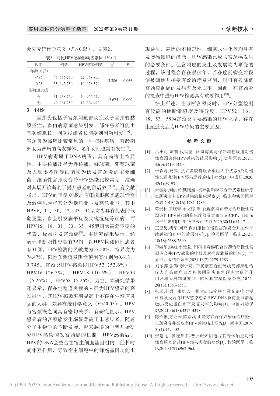 HPV在宫颈炎中的检测意义分析_张苗苗.pdf_第3页