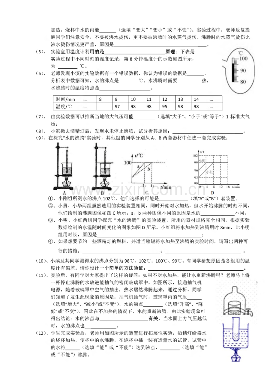 人教版九年级物理下册物理实验专题复习（含答案）.pdf_第2页