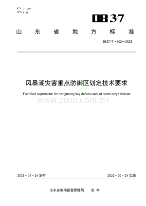 DB37∕T 4602-2023 风暴潮灾害重点防御区划定技术要求(山东省).pdf